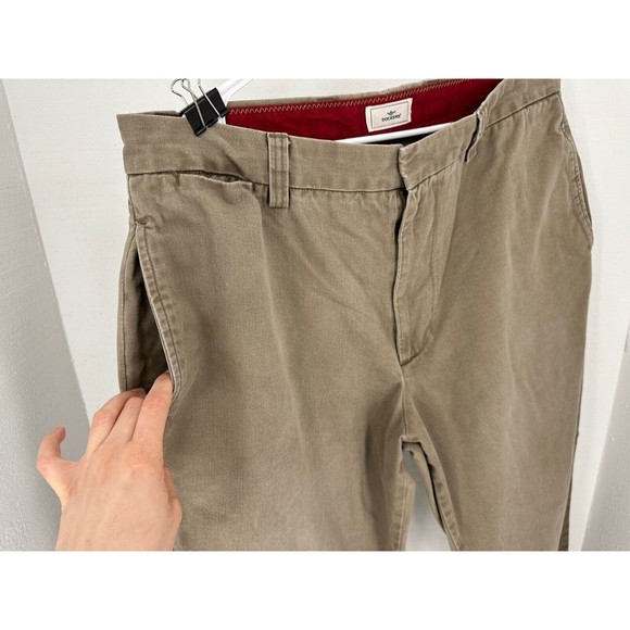 Docker D3 Mens Brown Flat Front Relaxed Fit Casual Pants Size W38 x L29 - Picture 3 of 12
